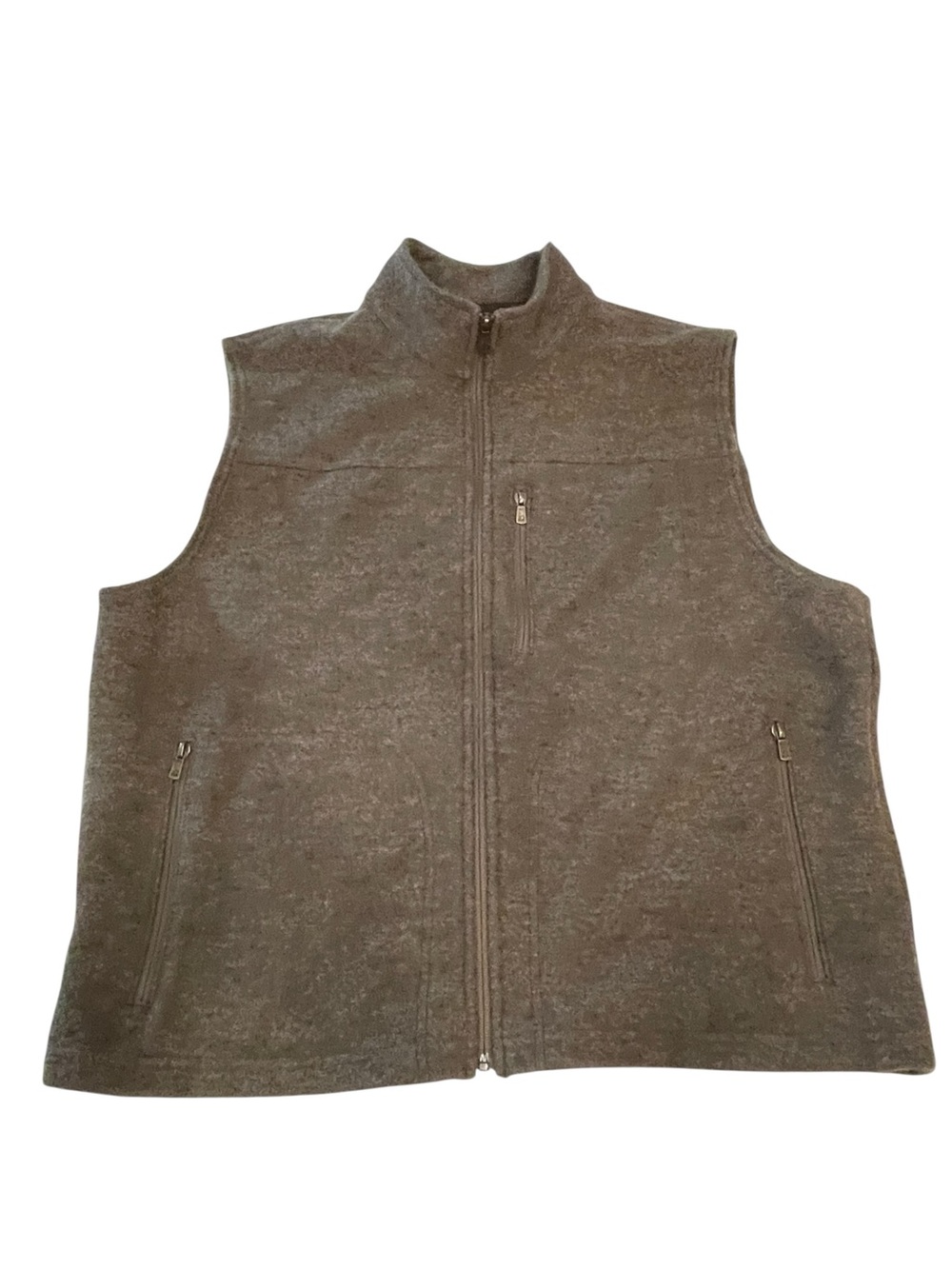 Overland Men's Brown Full-Zip Fleece Vest XL